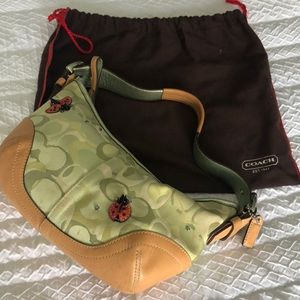 Vintage Coach handbag with ladybug 🐞 detailing
